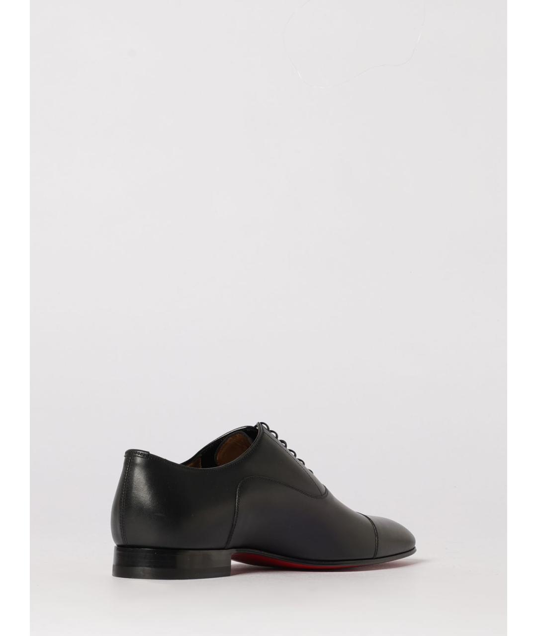 CHRISTIAN LOUBOUTIN Черные кожаные туфли, фото 3