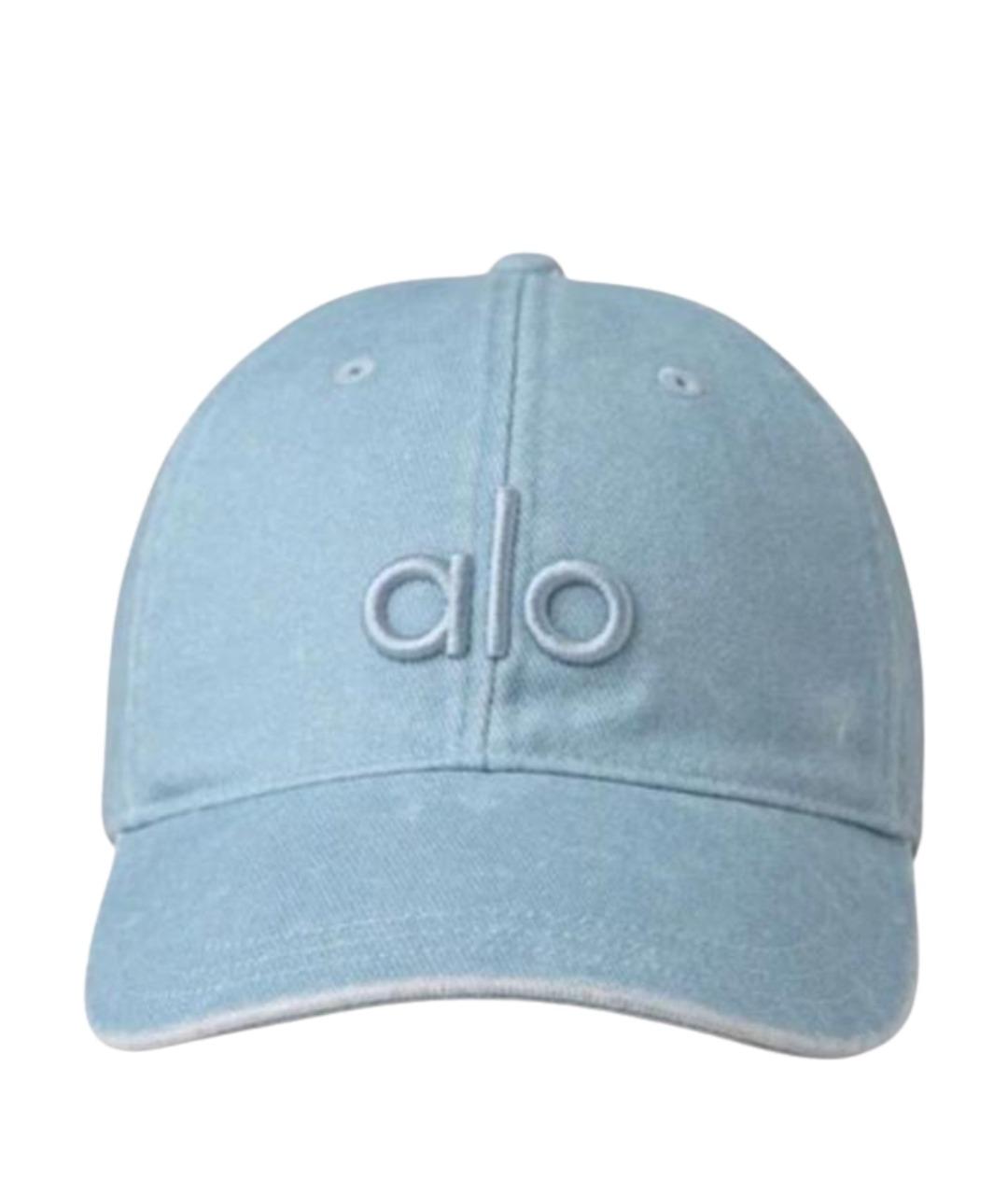 ALO YOGA Голубая хлопковая кепка, фото 1