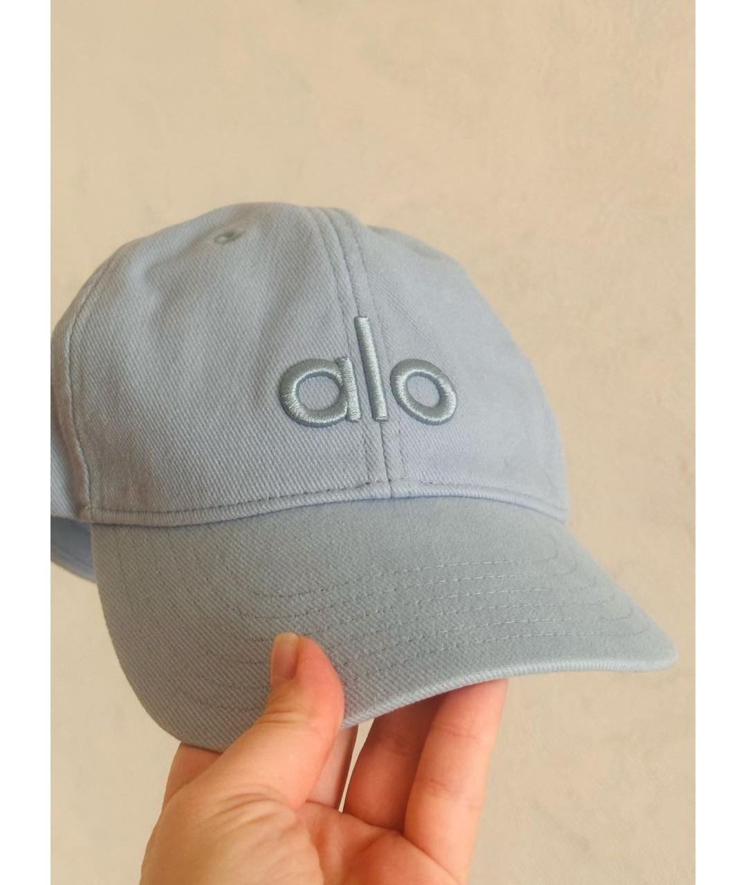 ALO YOGA Голубая хлопковая кепка, фото 2