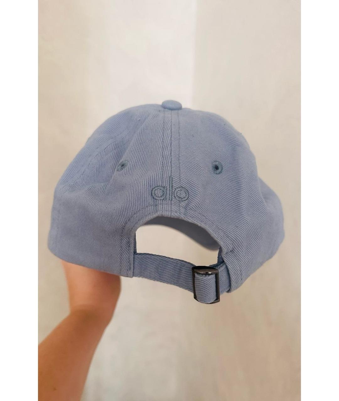 ALO YOGA Голубая хлопковая кепка, фото 4