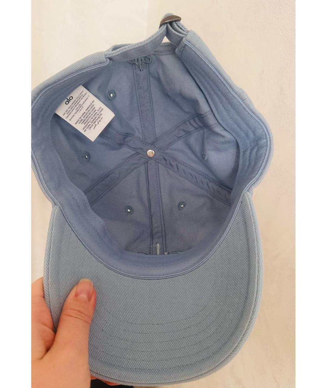 ALO YOGA Голубая хлопковая кепка, фото 3