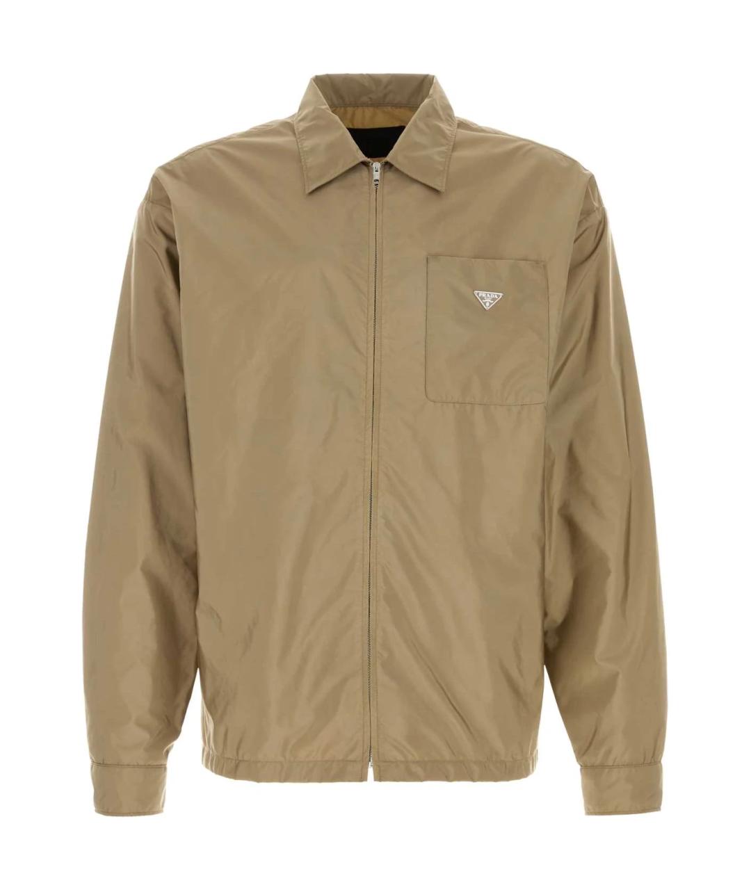 PRADA Бежевая полиамидовая куртка, фото 1
