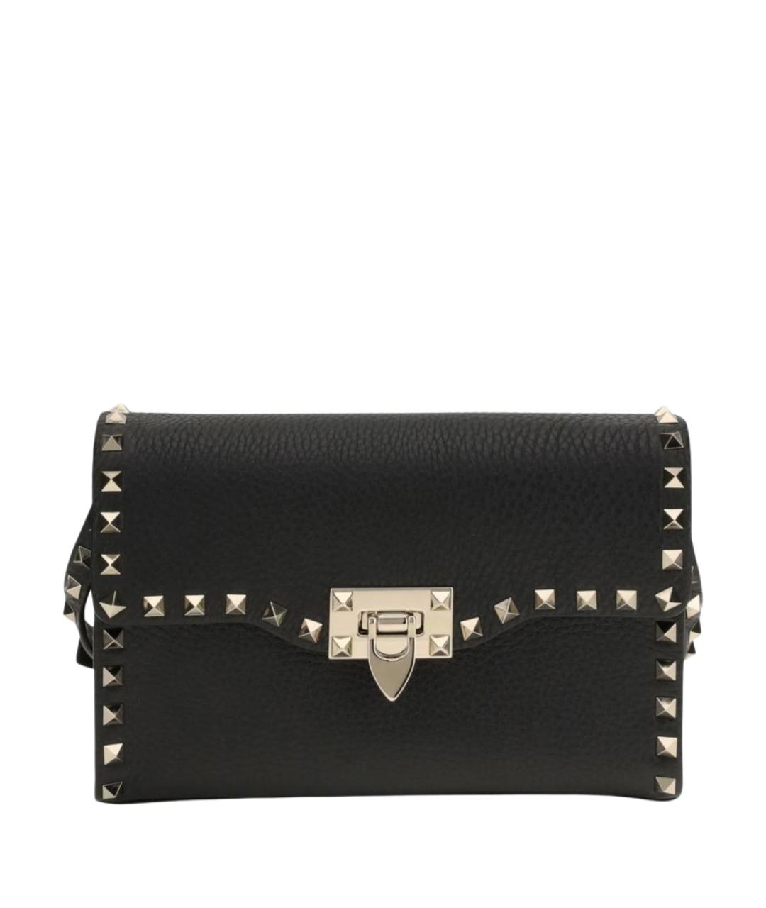 VALENTINO Черная кожаная сумка через плечо, фото 1