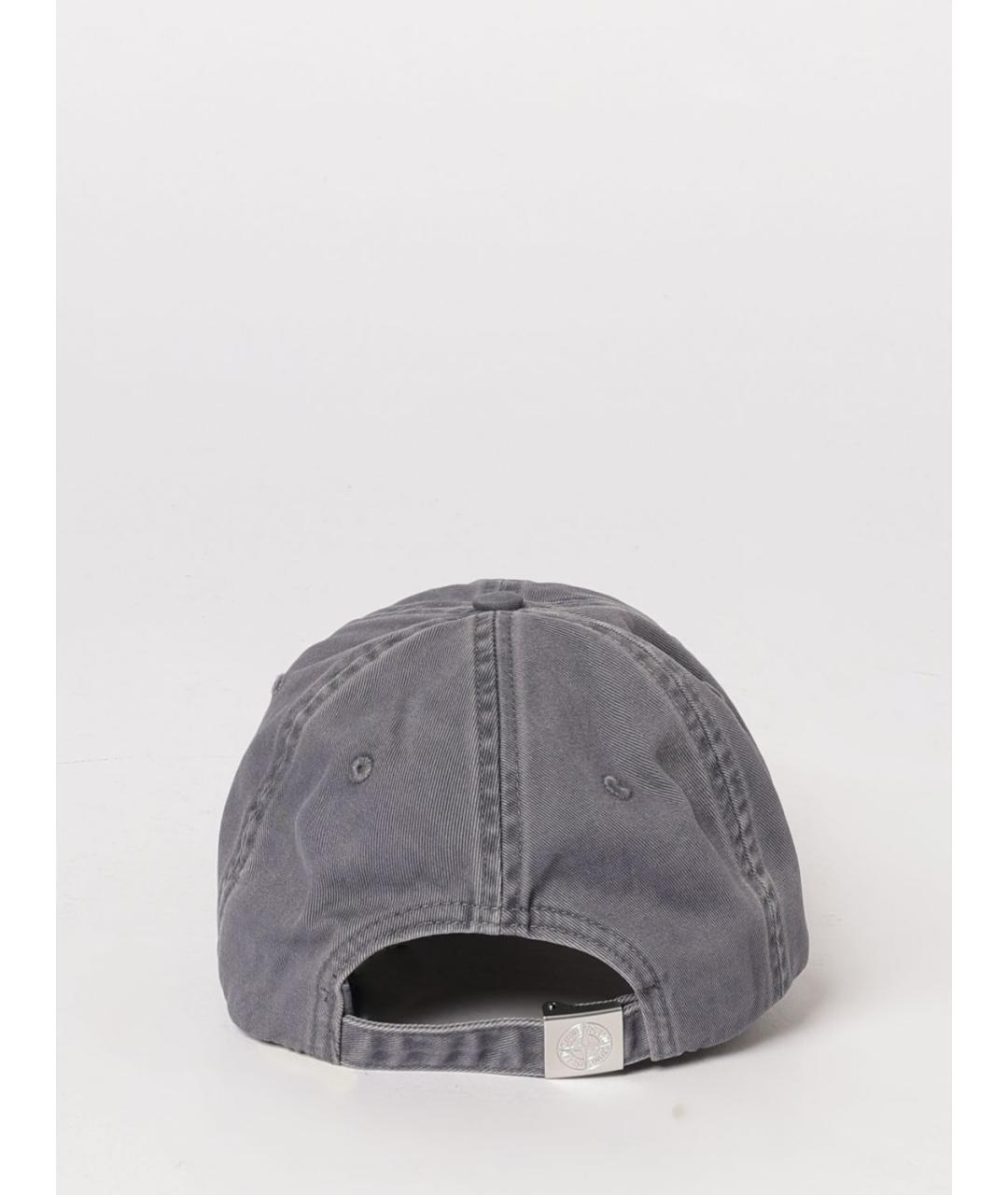 STONE ISLAND Серая хлопковая кепка/бейсболка, фото 3