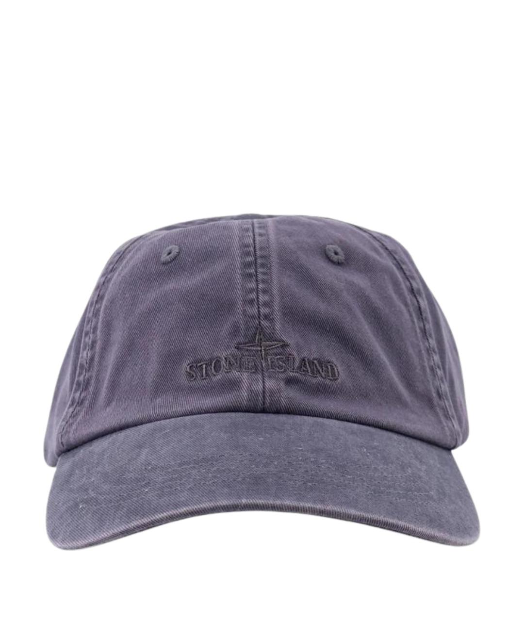 STONE ISLAND Синяя хлопковая кепка/бейсболка, фото 1