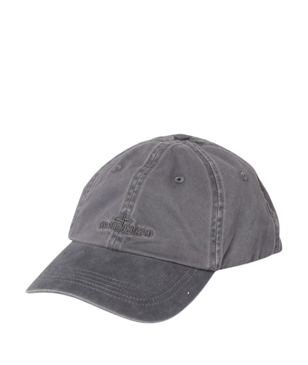 STONE ISLAND Серая хлопковая кепка/бейсболка, фото 2