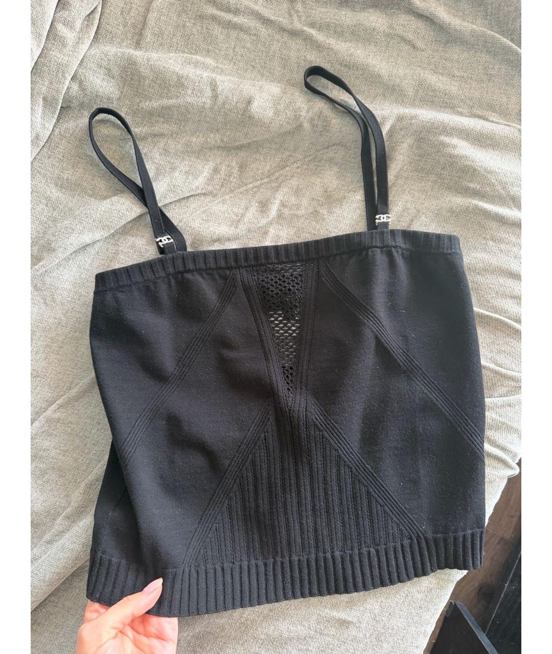 CHANEL Черная майка, фото 3