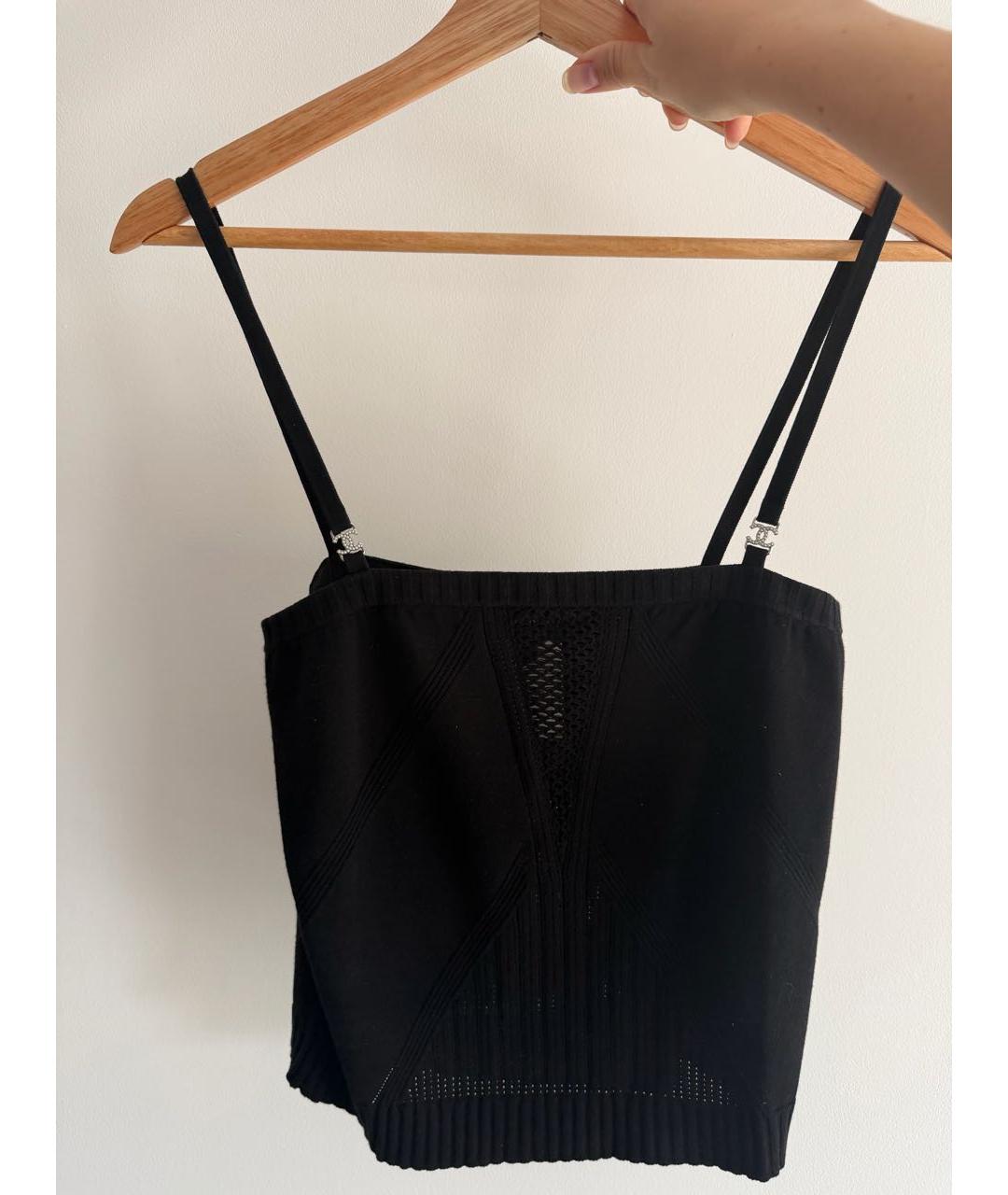 CHANEL Черная майка, фото 7