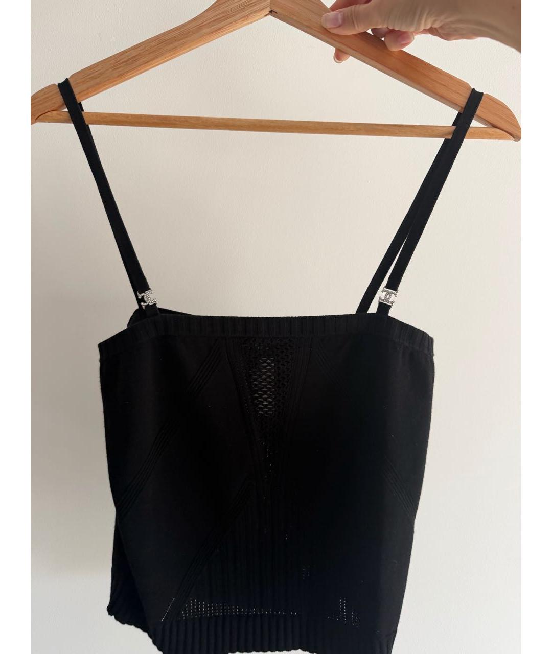 CHANEL Черная майка, фото 2