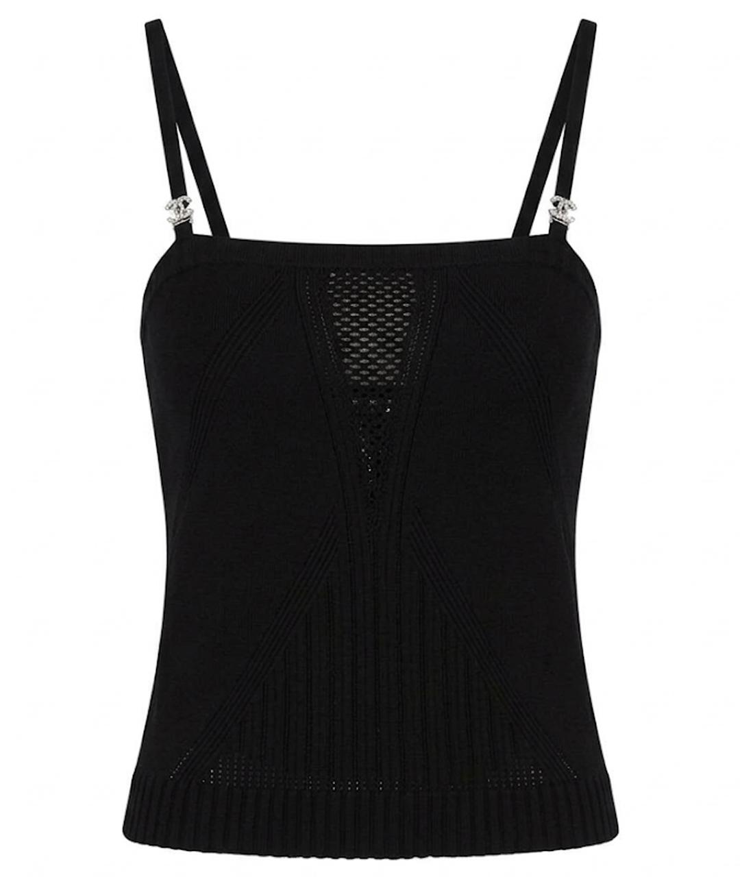 CHANEL Черная майка, фото 1