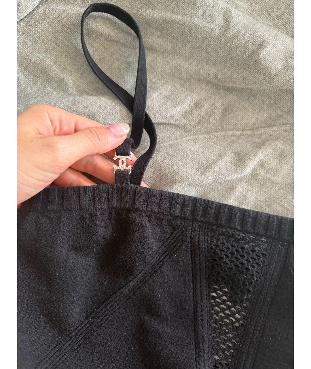 CHANEL Черная майка, фото 4