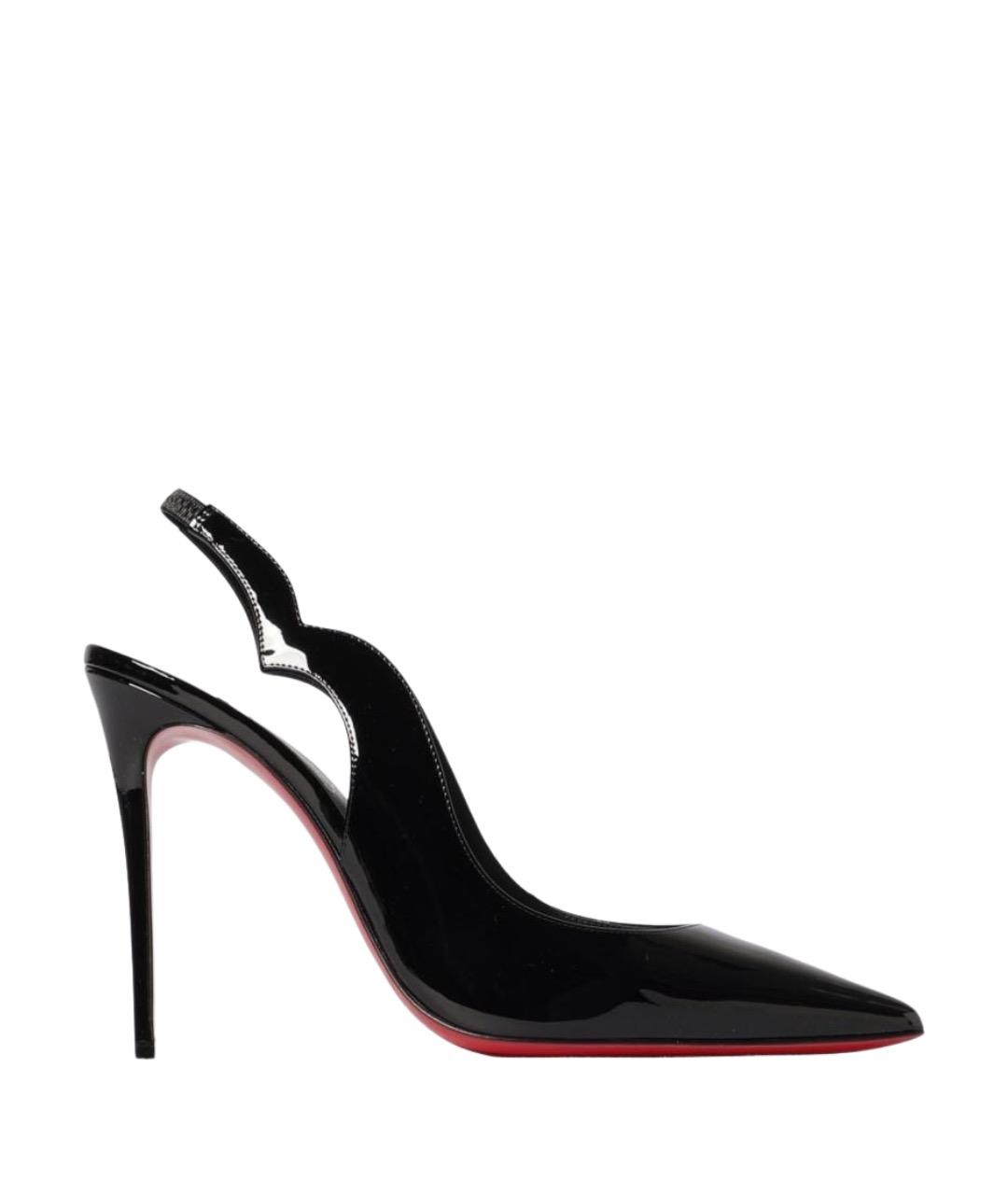 CHRISTIAN LOUBOUTIN Черные кожаные туфли, фото 1