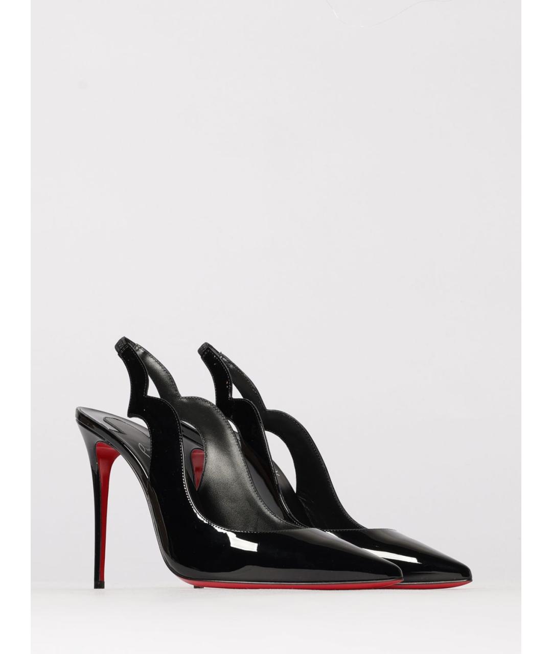 CHRISTIAN LOUBOUTIN Черные кожаные туфли, фото 2