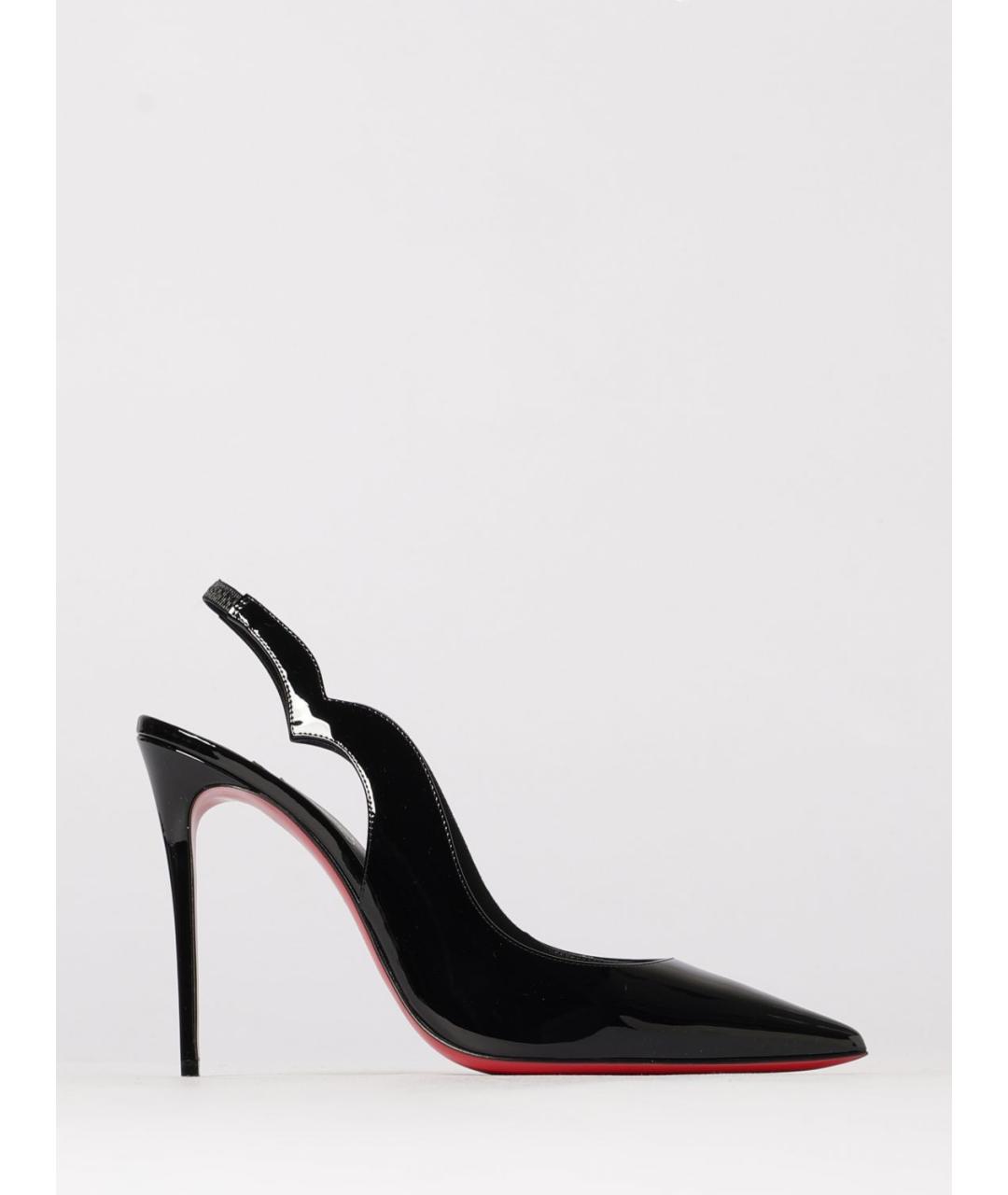 CHRISTIAN LOUBOUTIN Черные кожаные туфли, фото 4