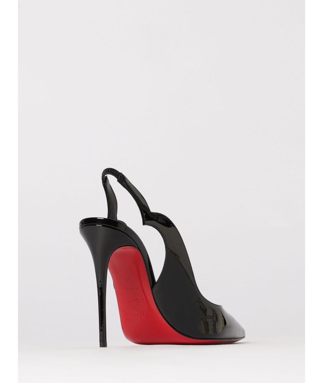 CHRISTIAN LOUBOUTIN Черные кожаные туфли, фото 3
