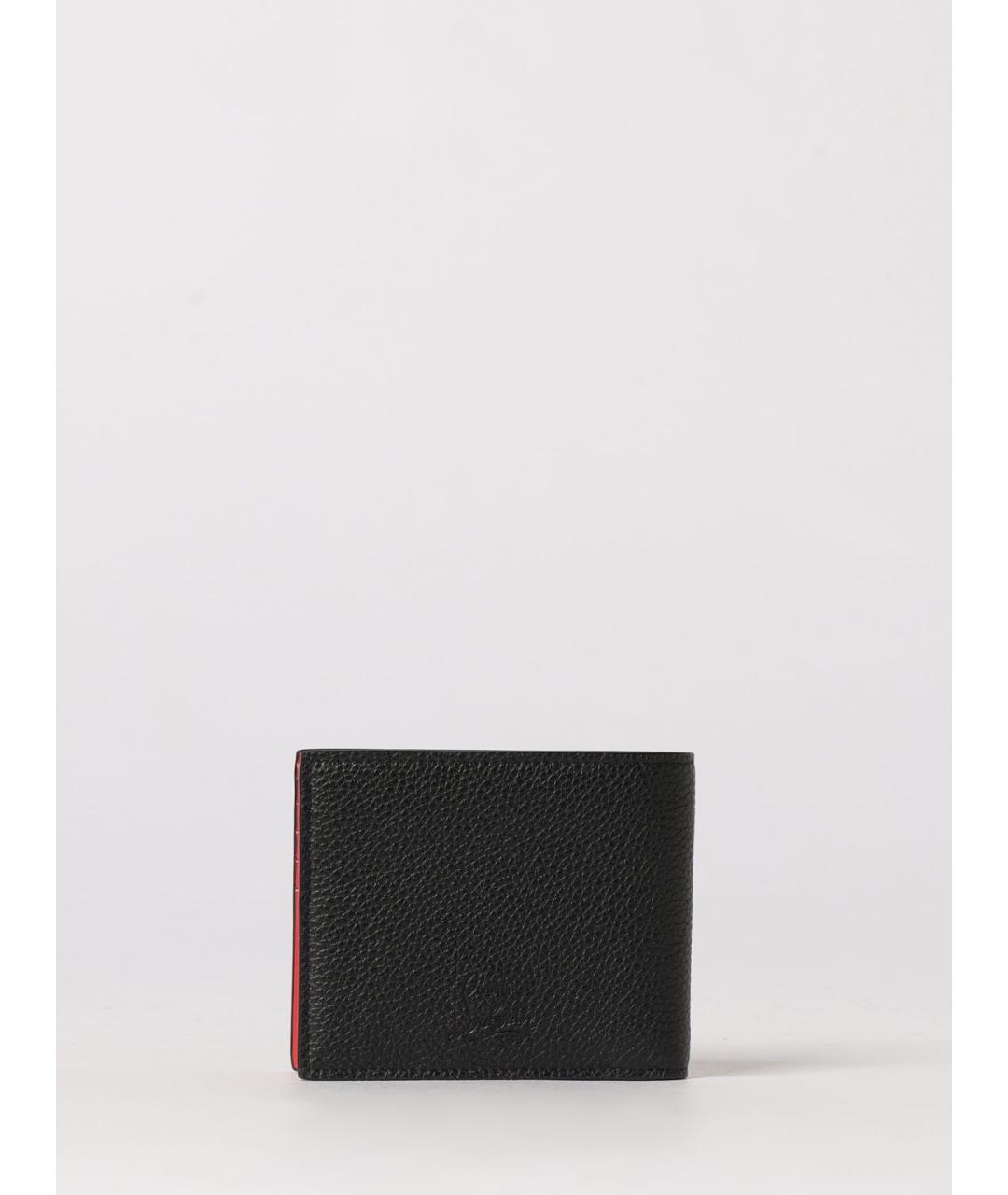 CHRISTIAN LOUBOUTIN Черный кожаный кошелек, фото 3