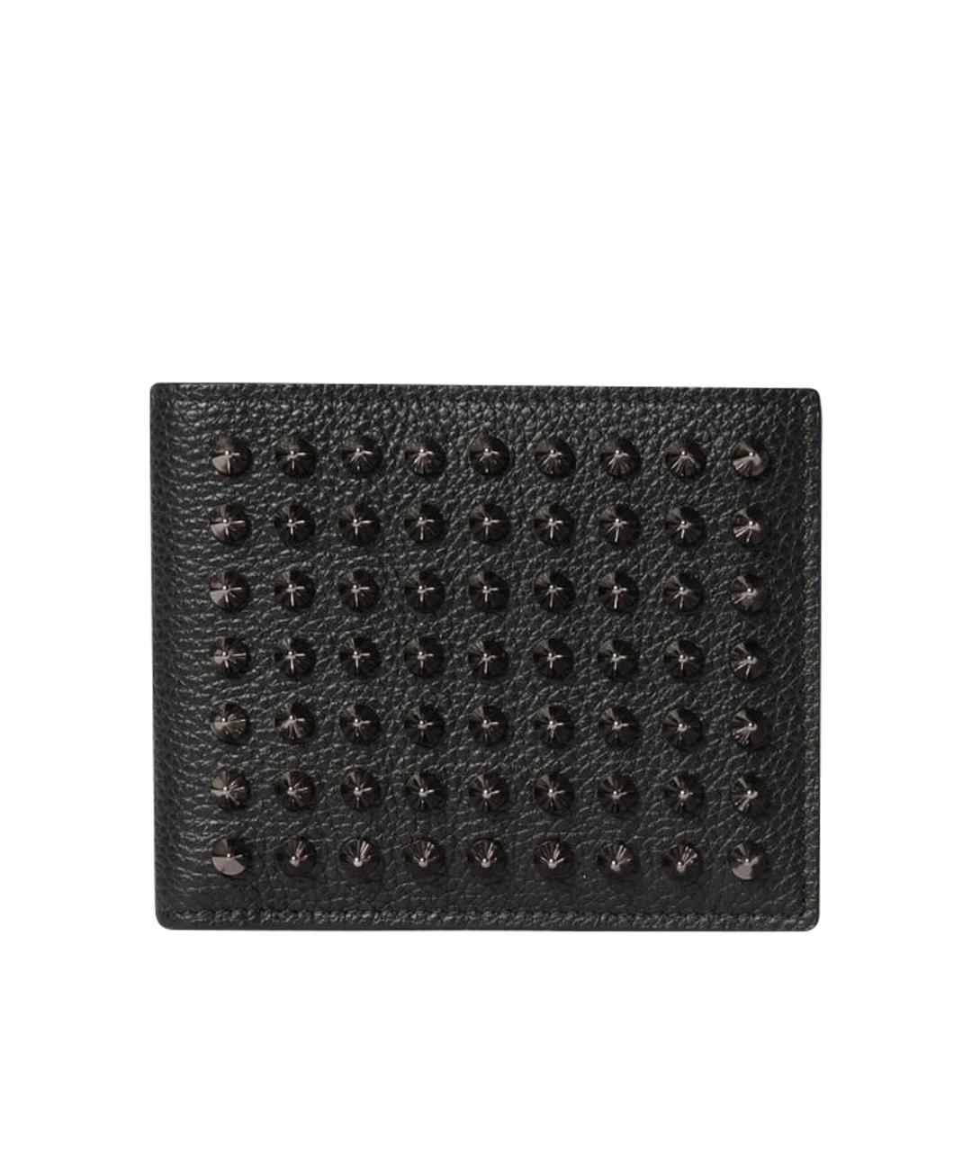 CHRISTIAN LOUBOUTIN Черный кожаный кошелек, фото 1