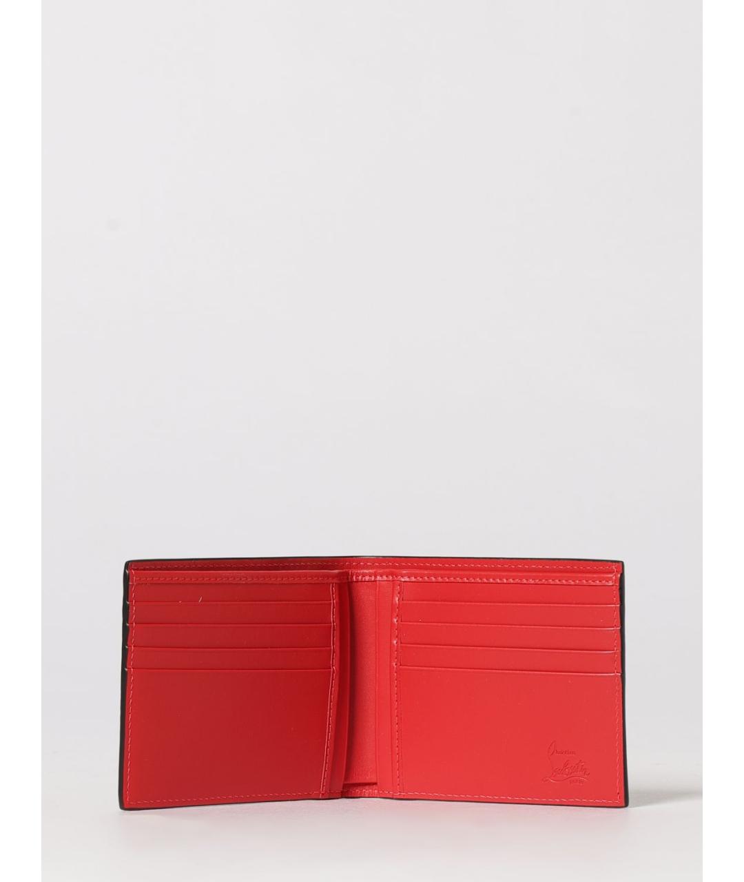 CHRISTIAN LOUBOUTIN Черный кожаный кошелек, фото 2