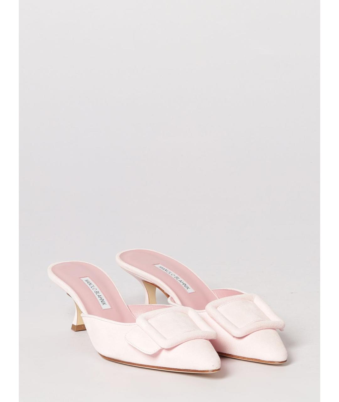 MANOLO BLAHNIK Розовые мюли, фото 2