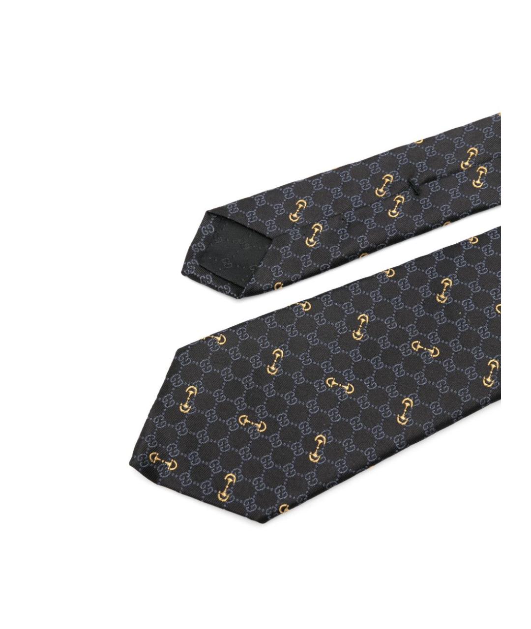 GUCCI Черный шелковый галстук, фото 2