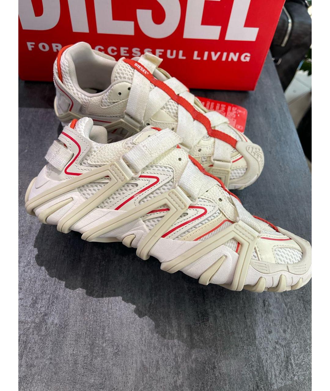 DIESEL Бежевые синтетические кроссовки, фото 6