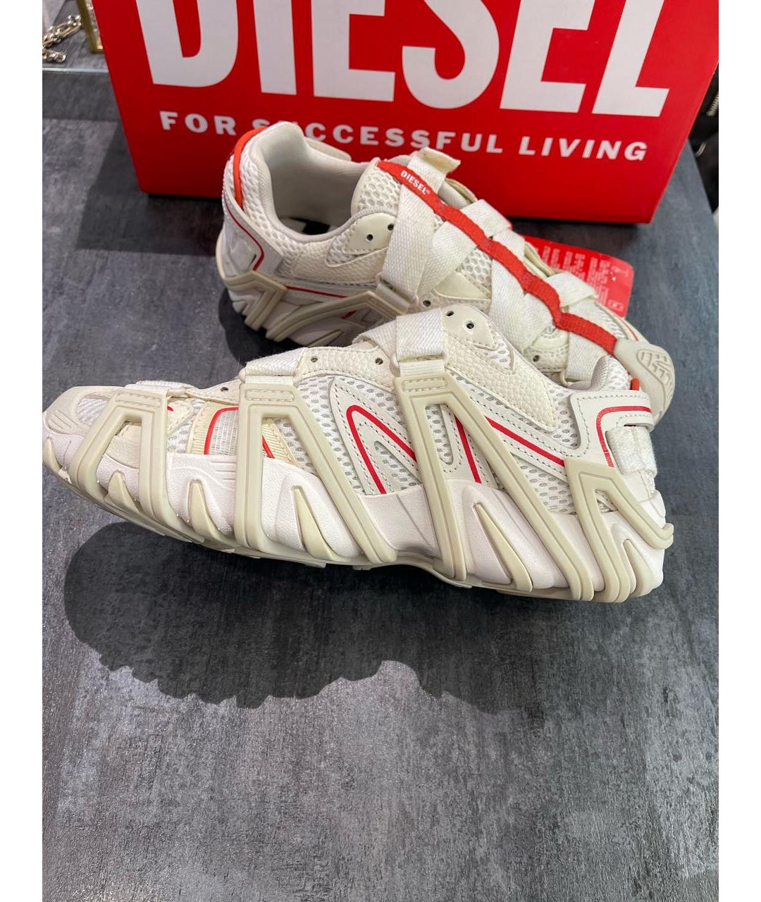 DIESEL Бежевые синтетические кроссовки, фото 5