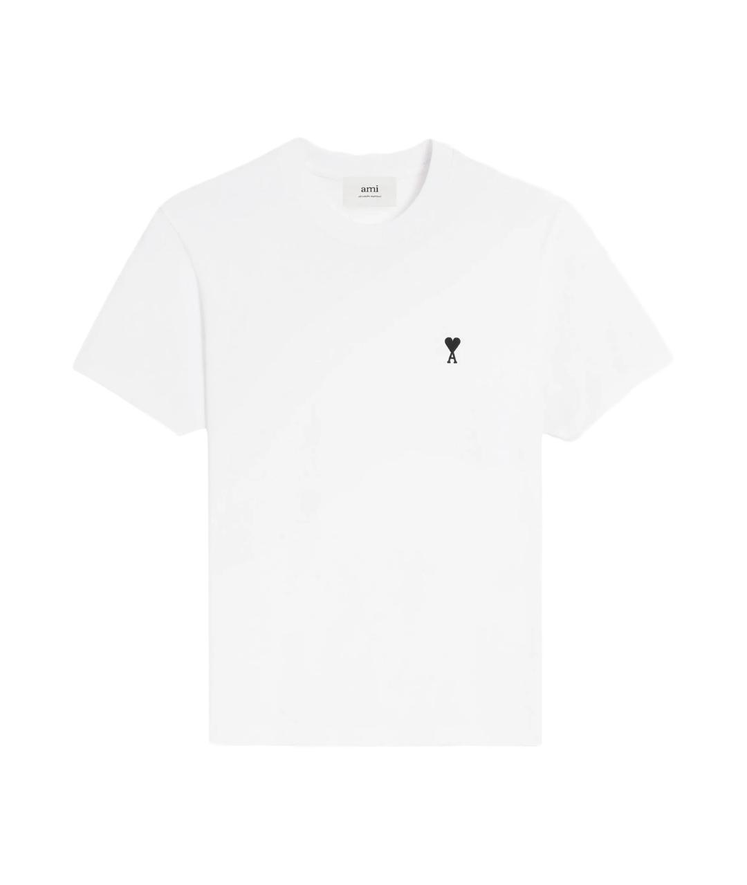 Ami Paris Белая хлопковая футболка, фото 1