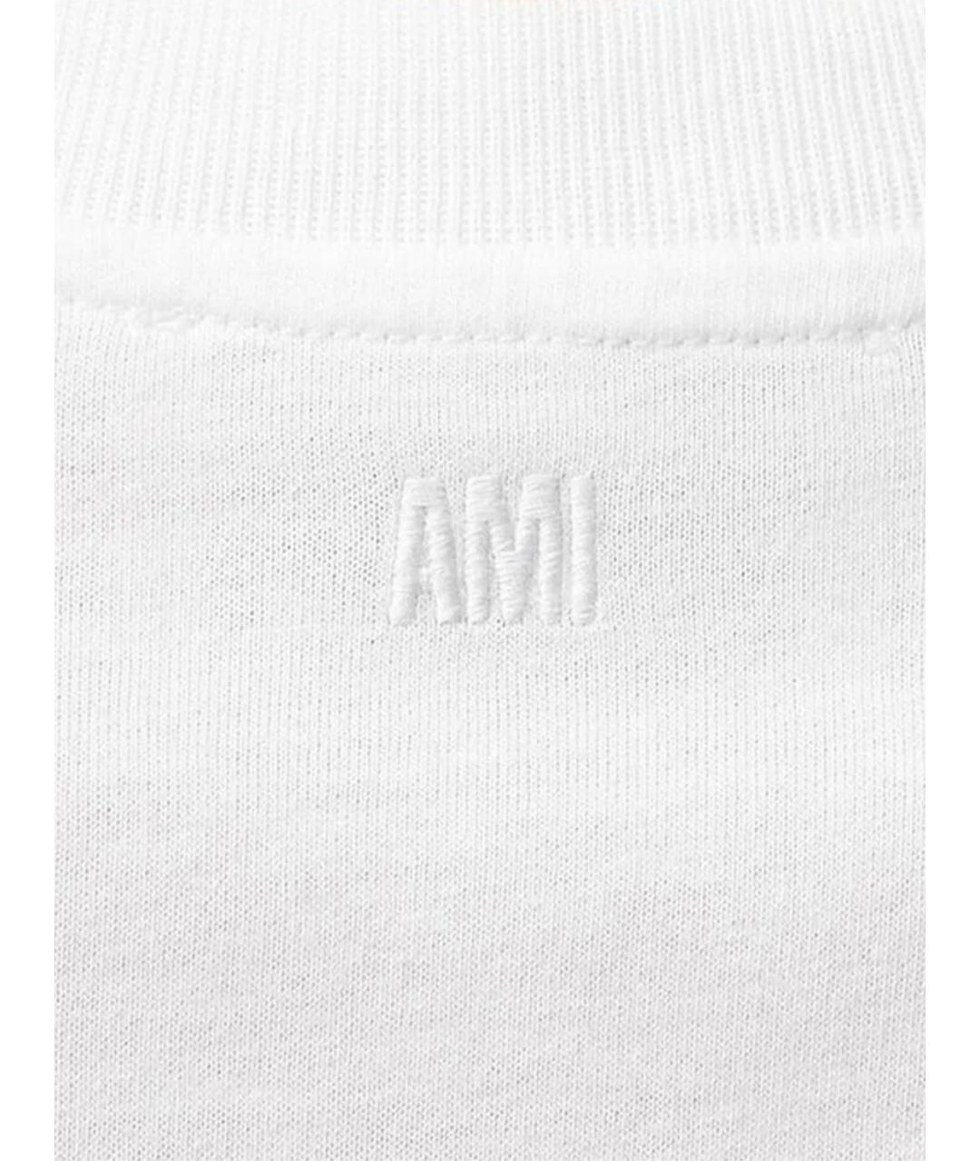 Ami Paris Белая хлопковая футболка, фото 4