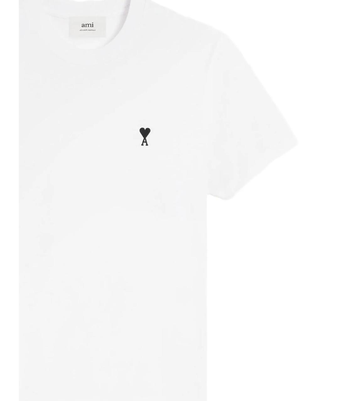 Ami Paris Белая хлопковая футболка, фото 2