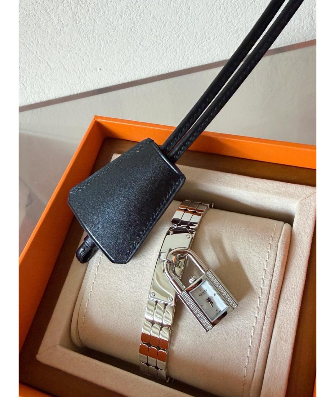 HERMES Белые металлические часы, фото 2