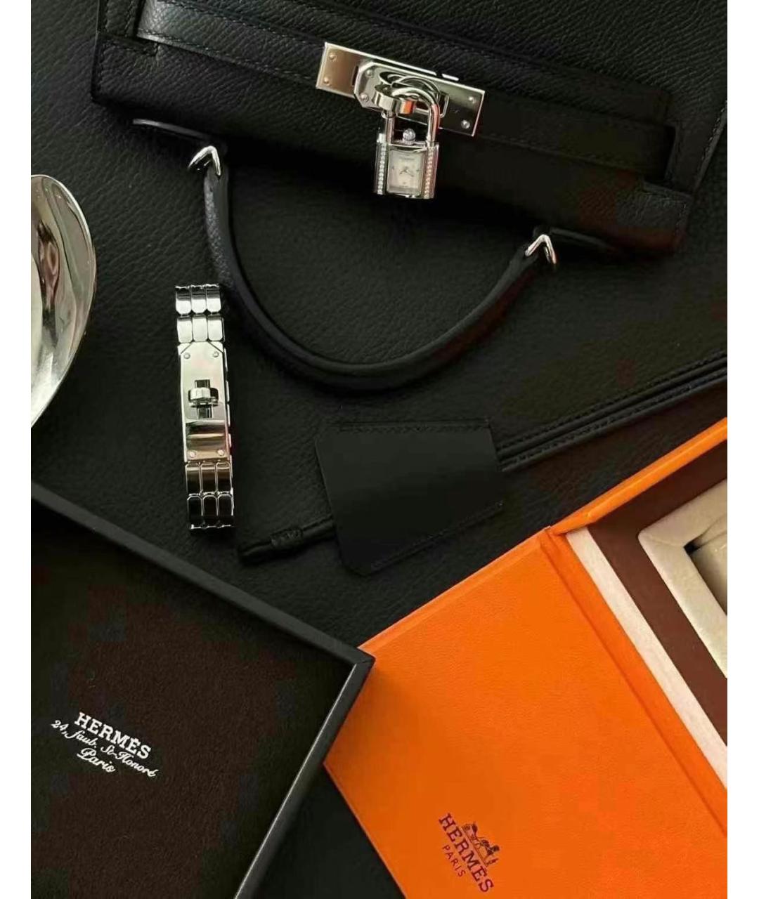 HERMES Белые металлические часы, фото 4