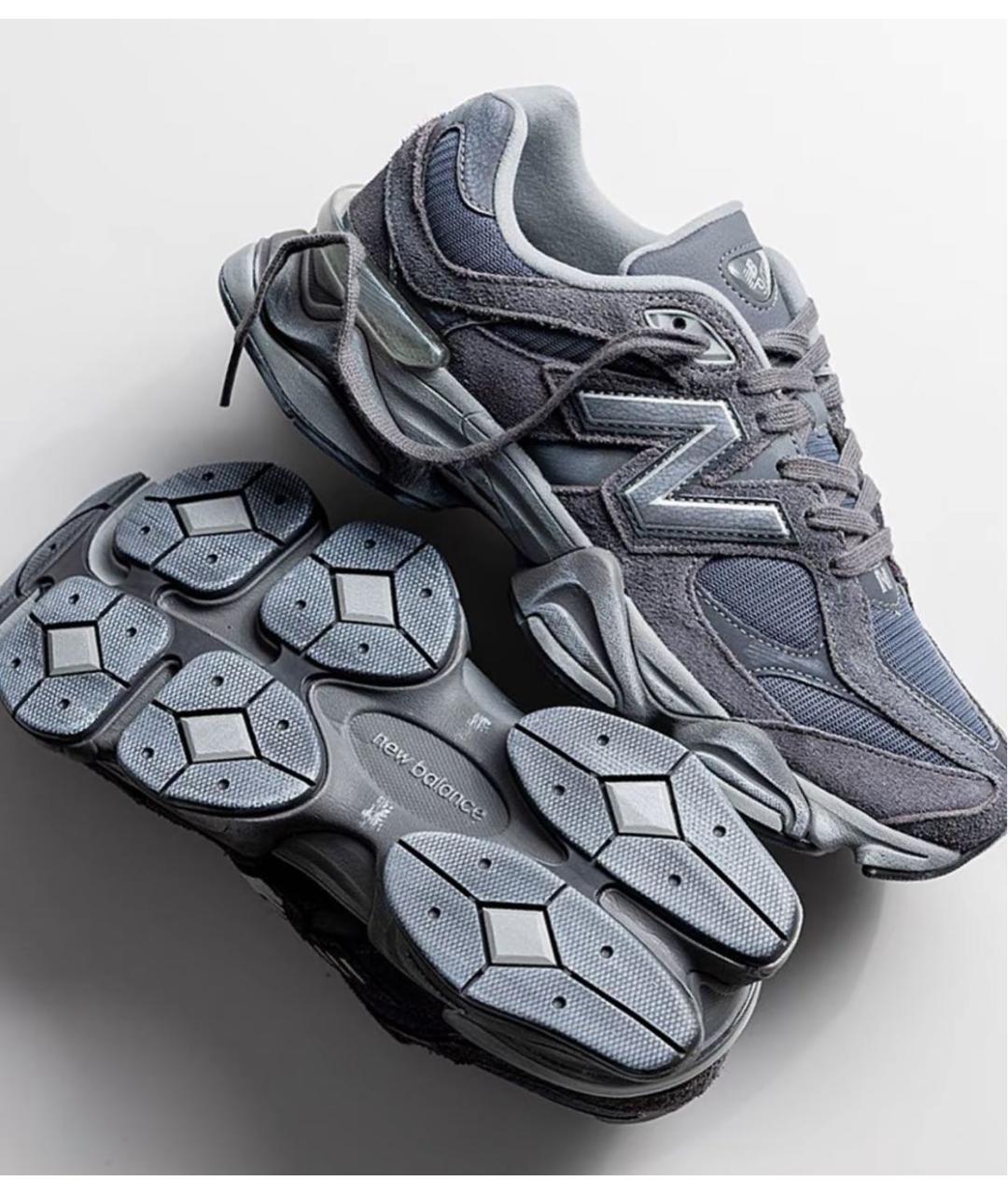 NEW BALANCE Антрацитовые текстильные низкие кроссовки / кеды, фото 4