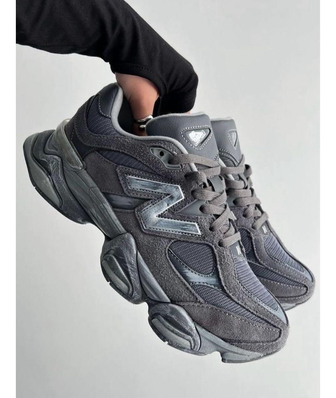 NEW BALANCE Антрацитовые текстильные низкие кроссовки / кеды, фото 2