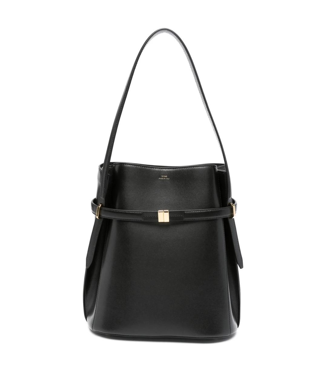 TOTEME Черная кожаная сумка тоут, фото 1