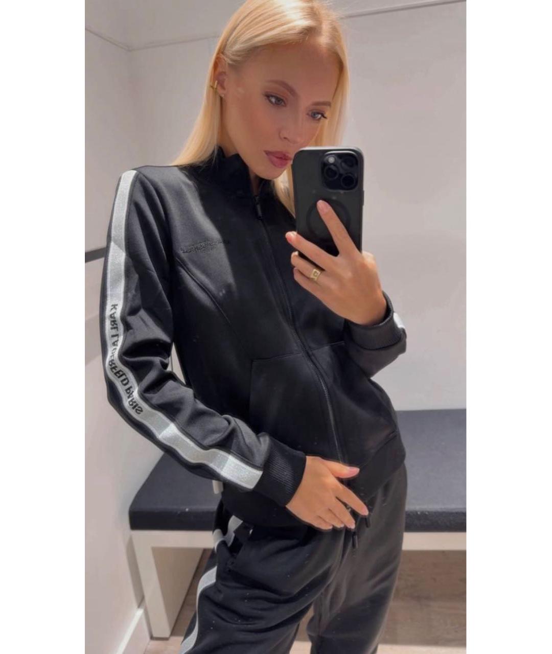 KARL LAGERFELD Черный полиэстеровый костюм с брюками, фото 4