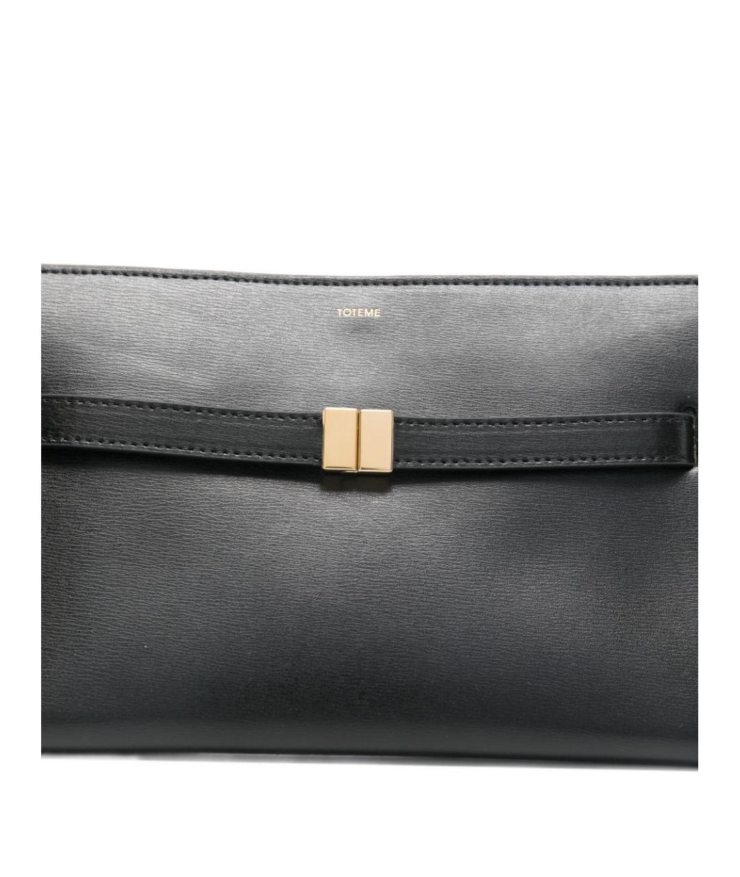 TOTEME Черная кожаная сумка через плечо, фото 4