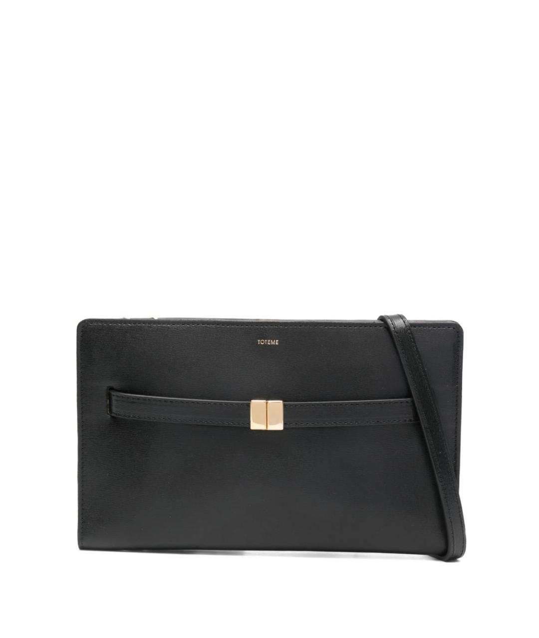 TOTEME Черная кожаная сумка через плечо, фото 1