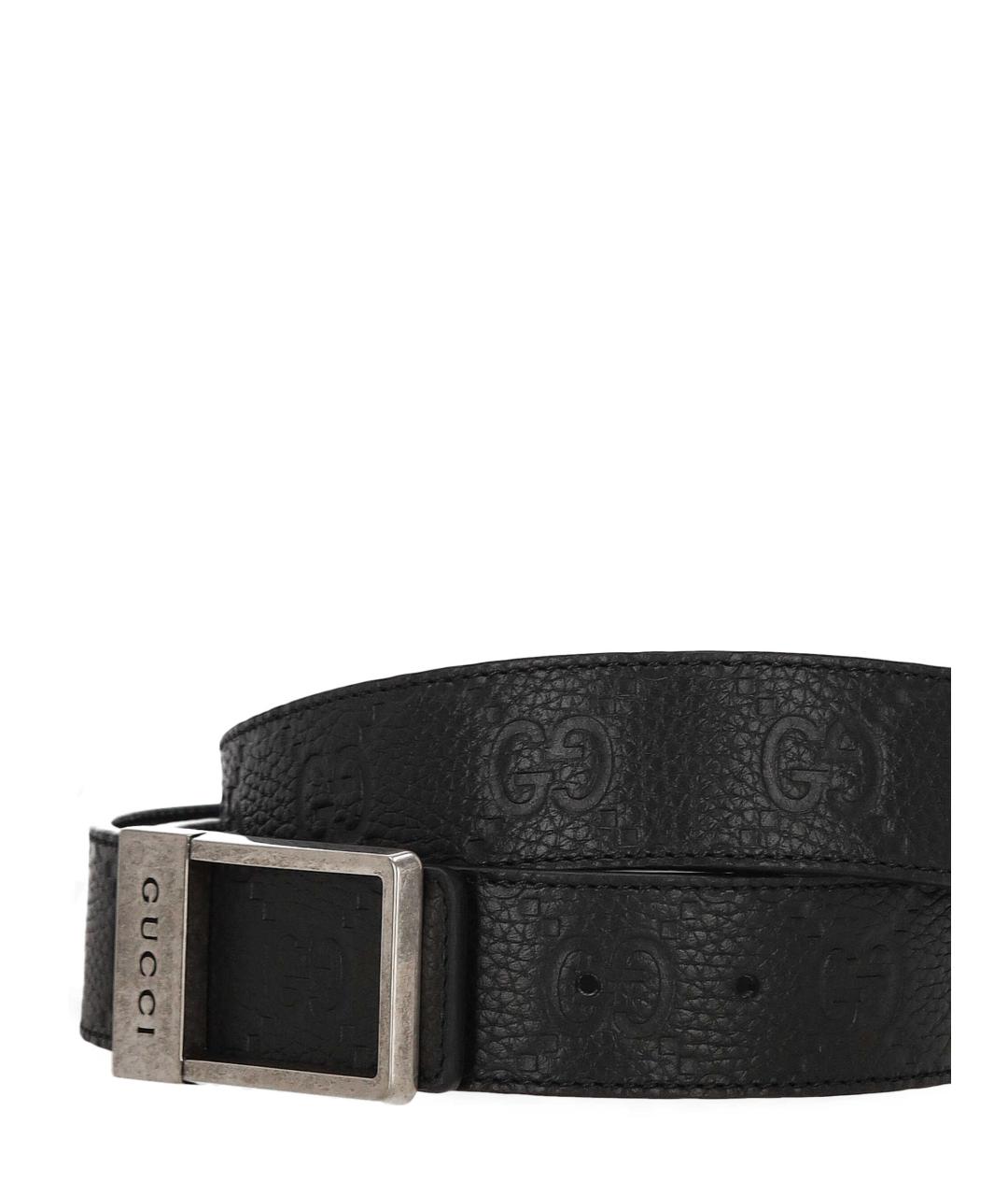 GUCCI Черный кожаный ремень, фото 2