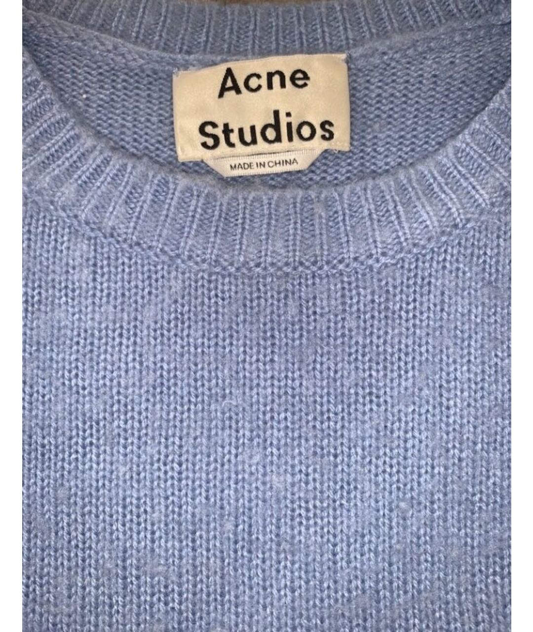 ACNE STUDIOS Голубой кашемировый джемпер / свитер, фото 3