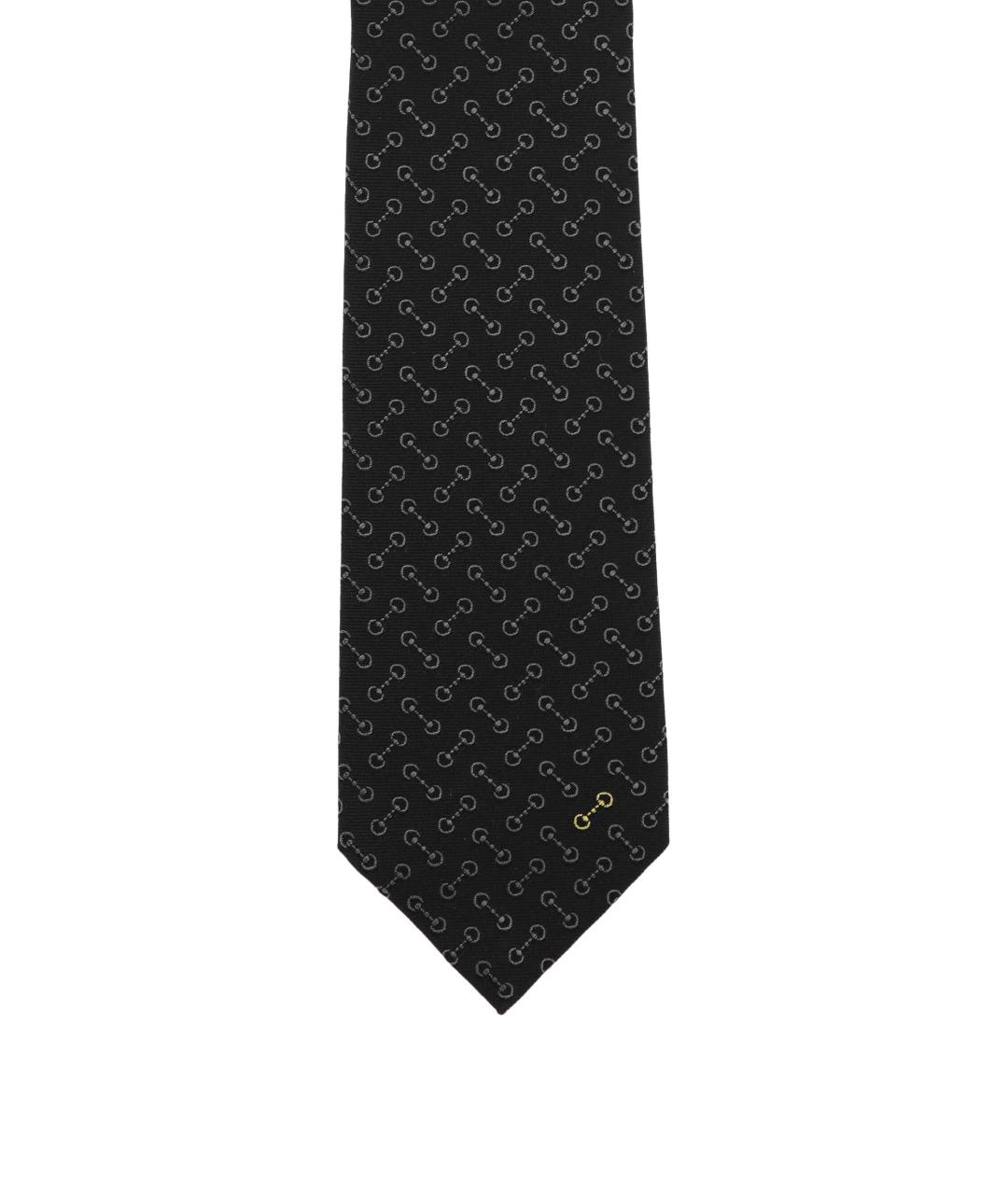 GUCCI Черный шелковый галстук, фото 2