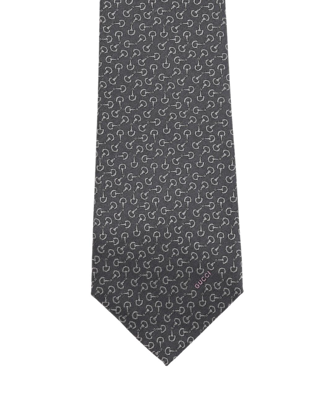 GUCCI Серый шелковый галстук, фото 2