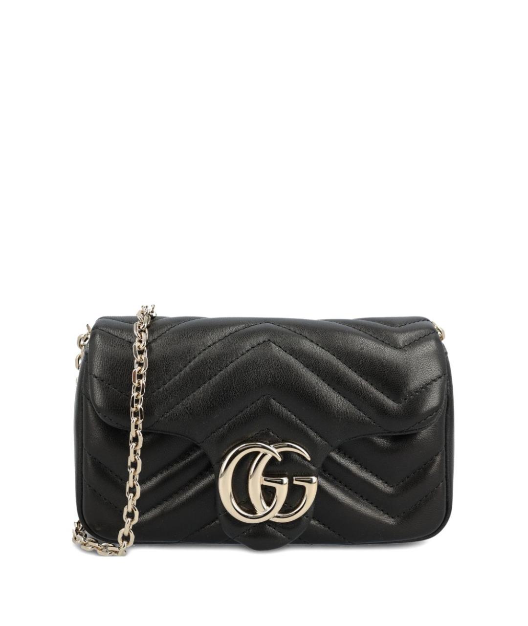 GUCCI Черная кожаная сумка через плечо, фото 1