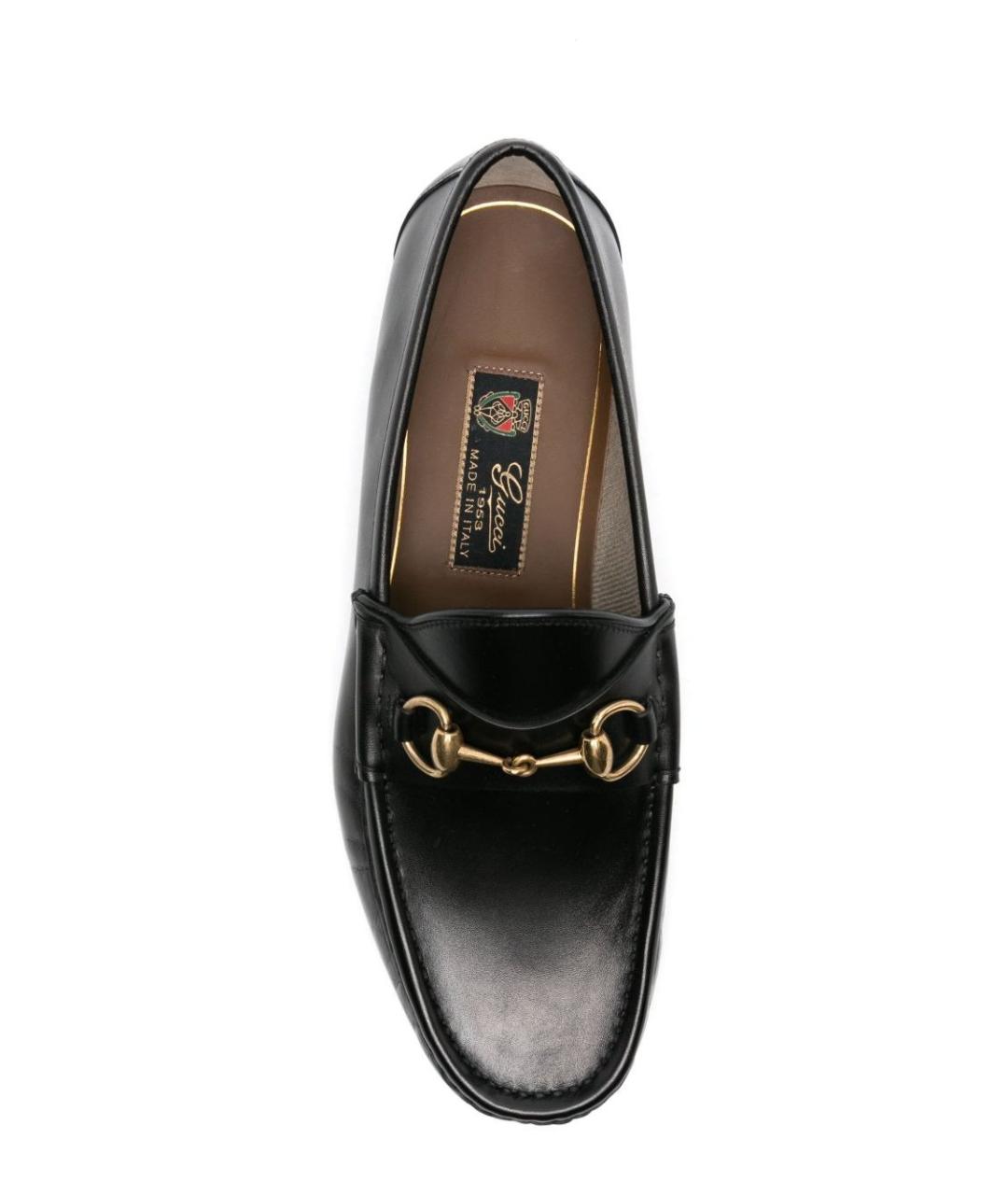 GUCCI Черные кожаные лоферы, фото 4