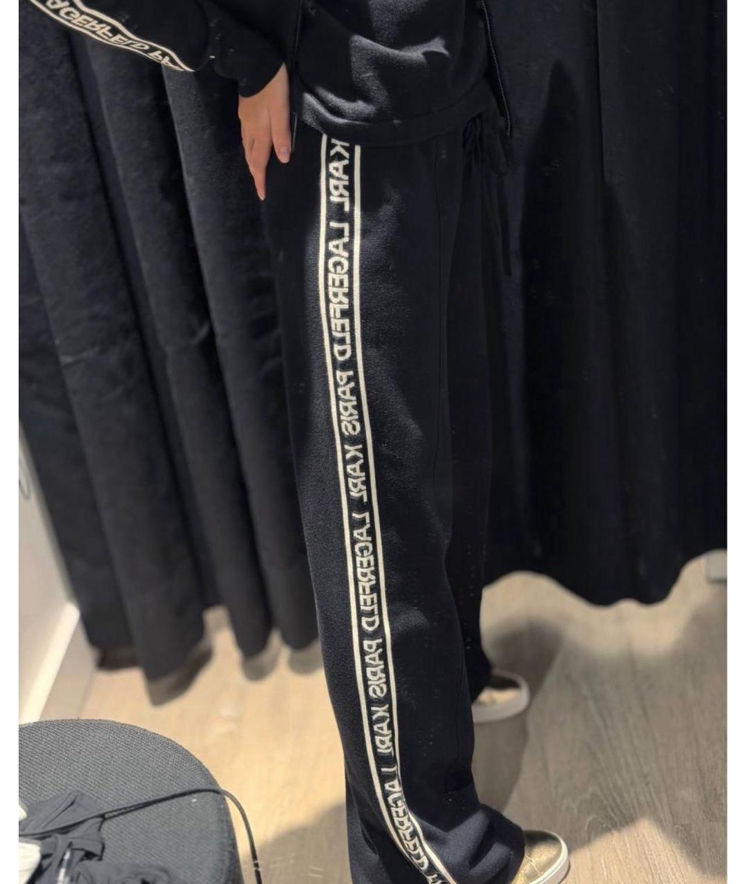 KARL LAGERFELD Черный вискозный костюм с брюками, фото 5