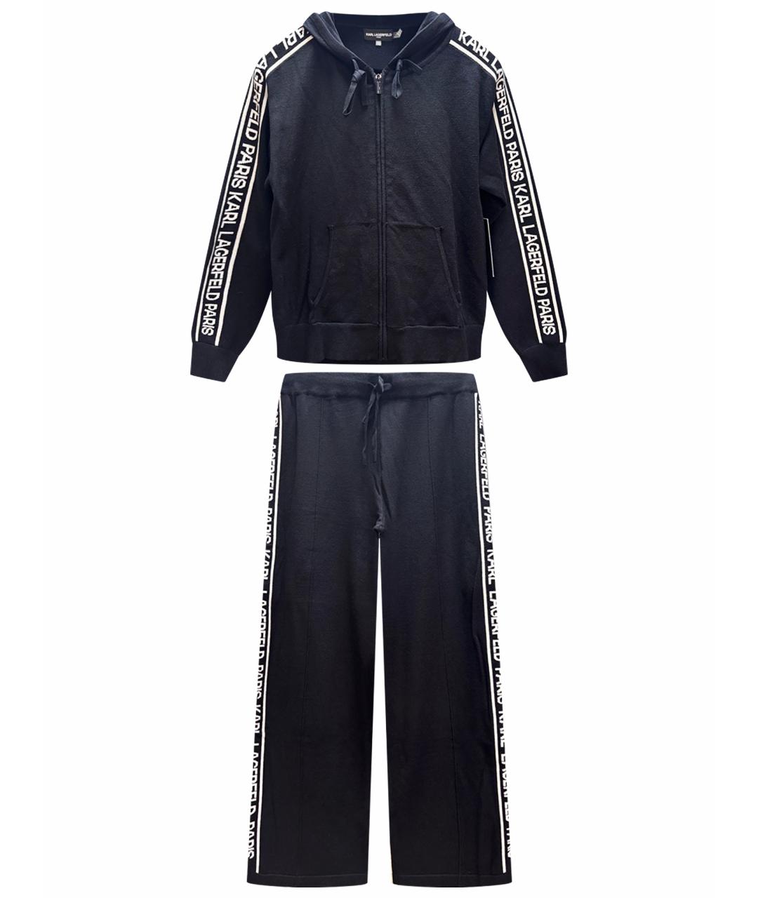 KARL LAGERFELD Черный вискозный костюм с брюками, фото 1