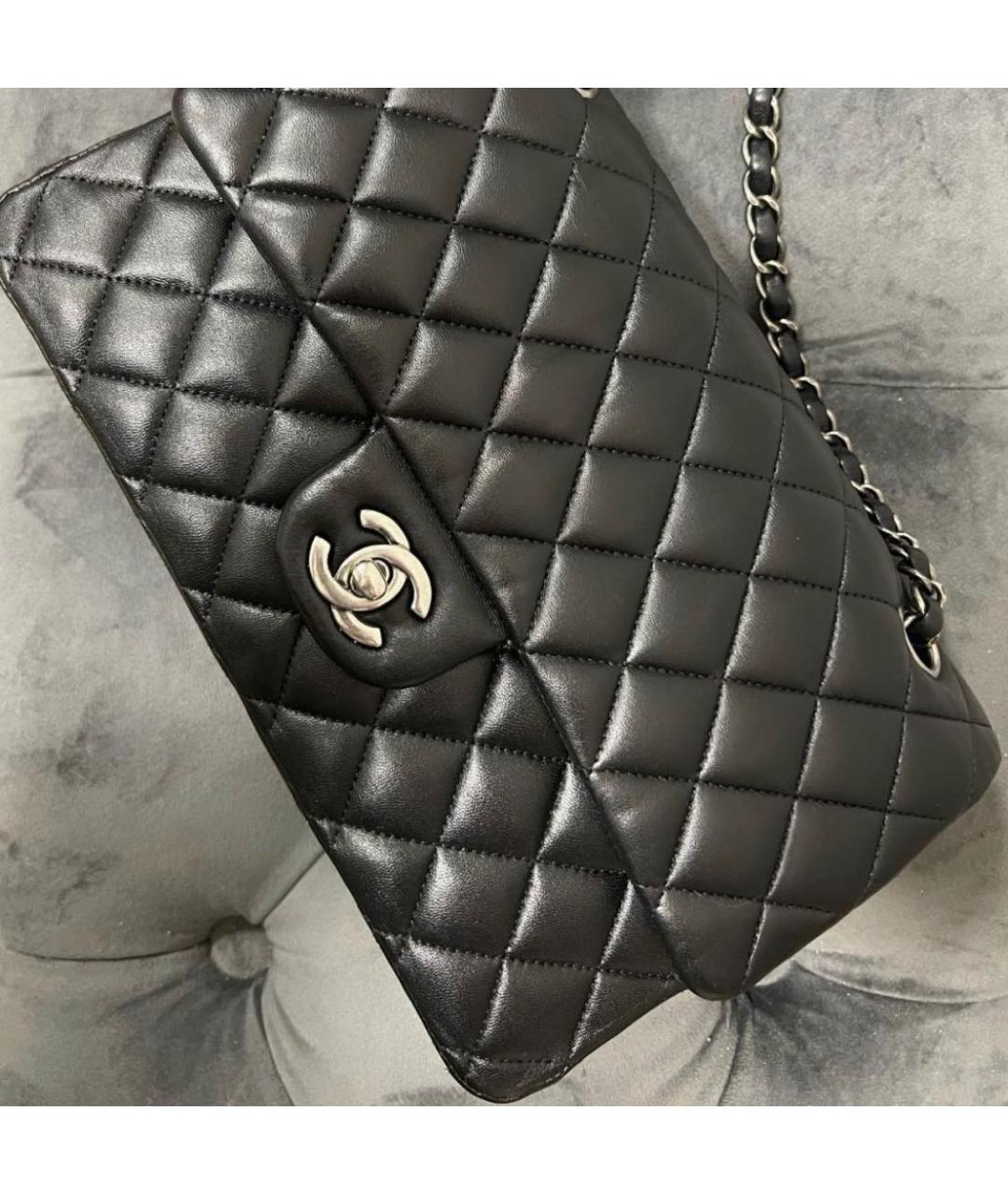 CHANEL Черная кожаная сумка через плечо, фото 8