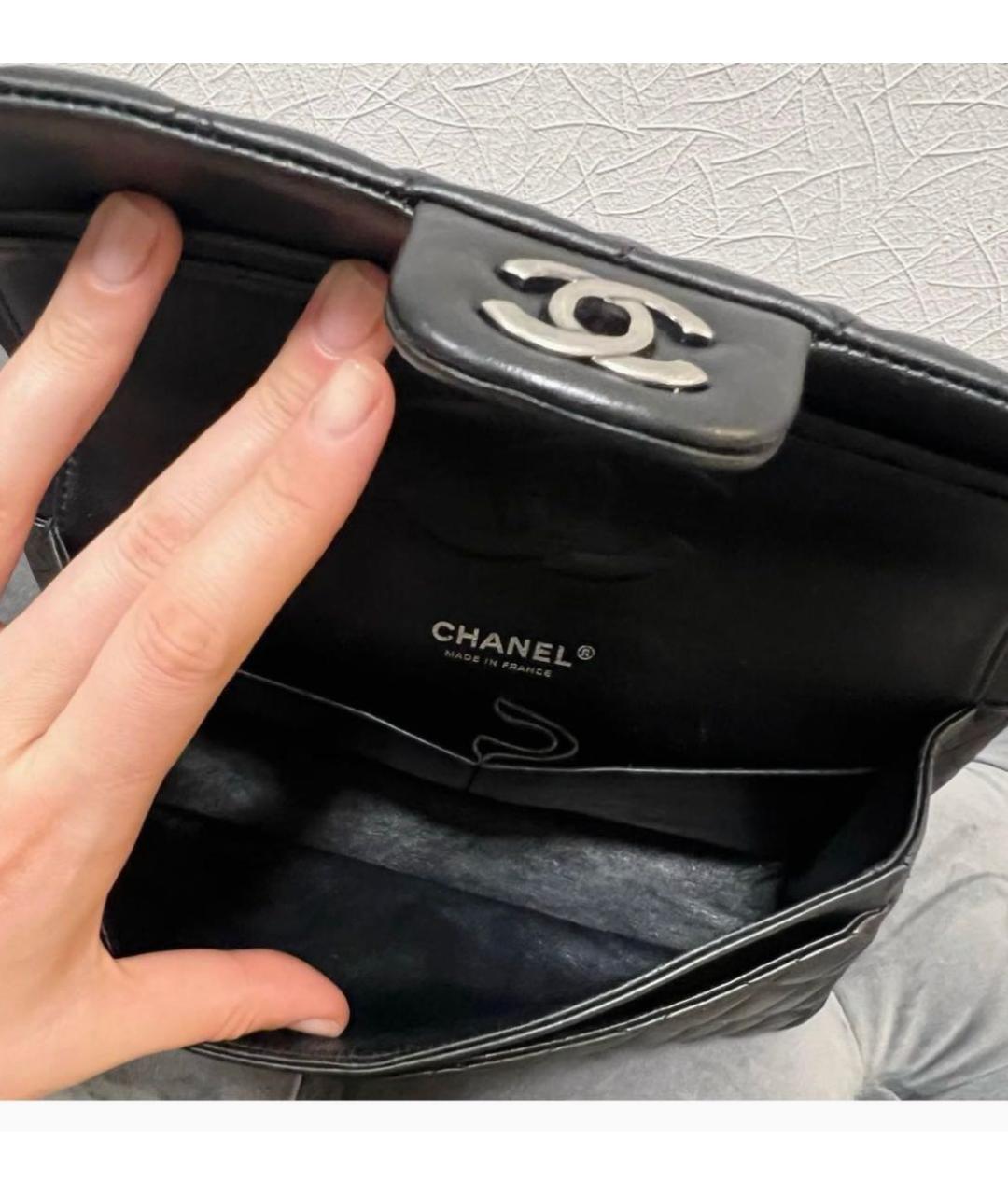 CHANEL Черная кожаная сумка через плечо, фото 4