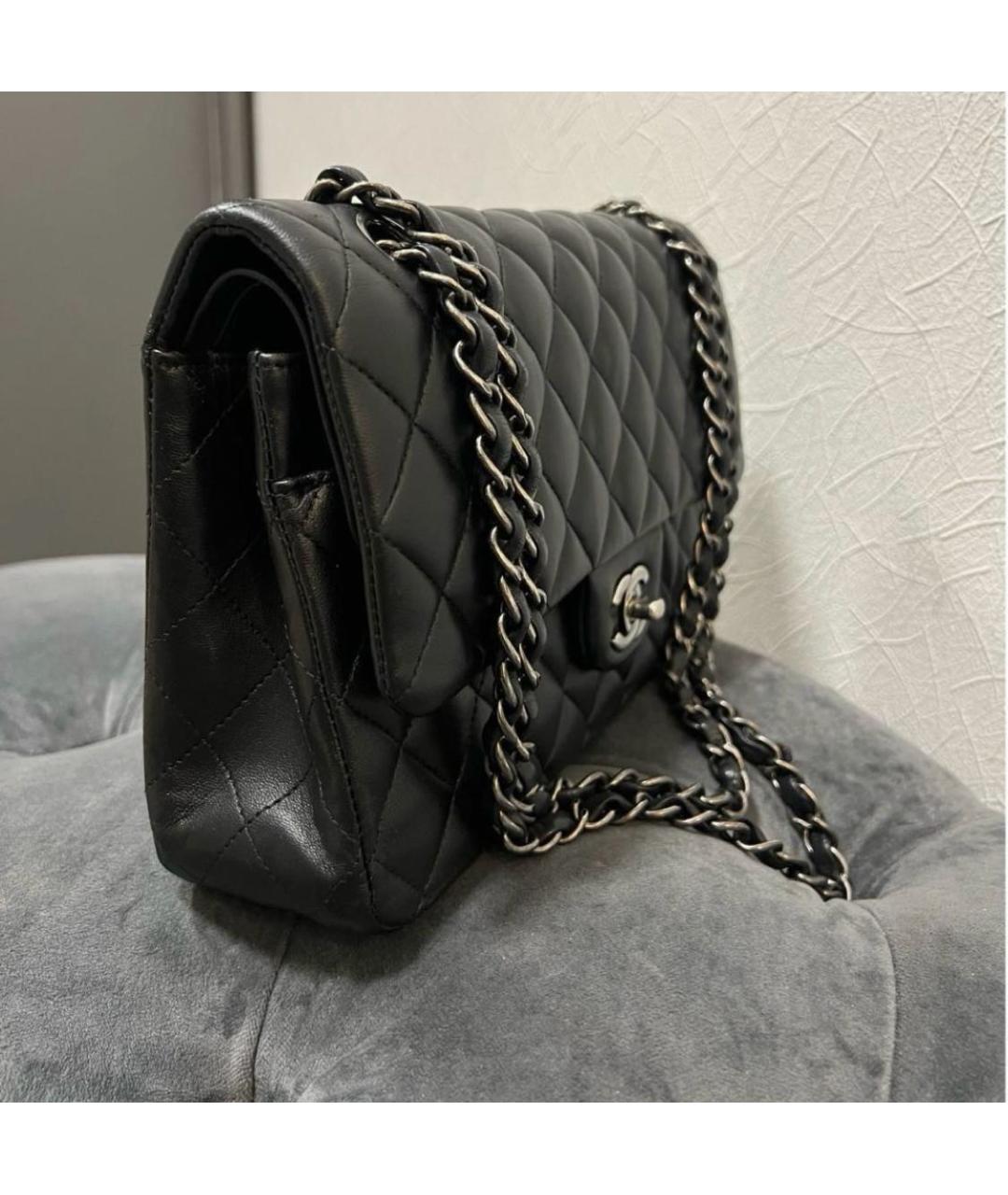 CHANEL Черная кожаная сумка через плечо, фото 2