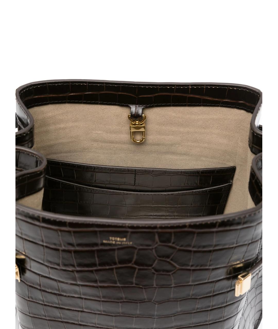 TOTEME Коричневая кожаная сумка тоут, фото 4