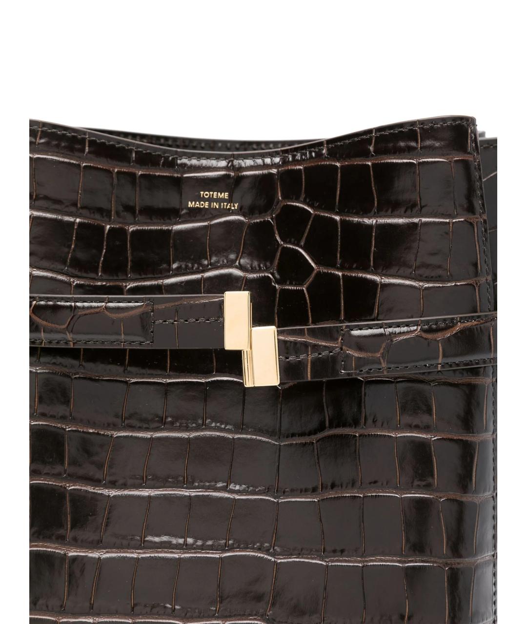 TOTEME Коричневая кожаная сумка тоут, фото 3